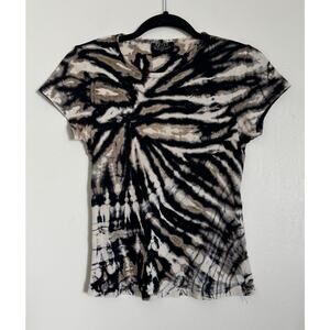 Black and Brown Vintage Tryst Tie Dye Baby Tee PM